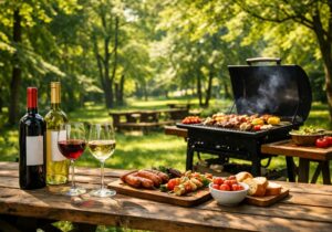 自然の中のBBQワイン会